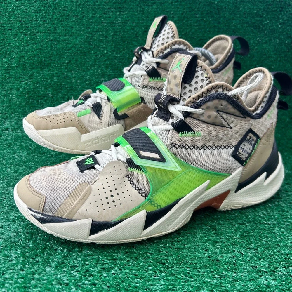 Jordan Why Not Zer0.3 The Family Tan Black Green‎ CD3003-200 Mens 9.5